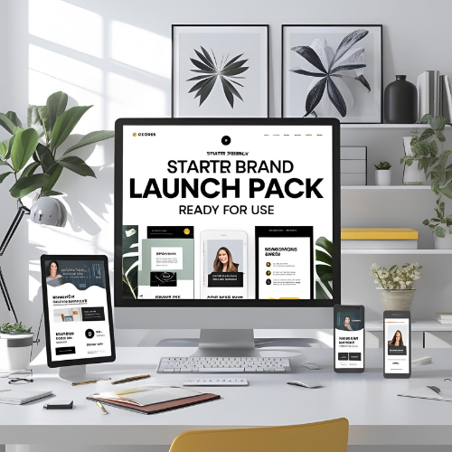 Starter-friendly digital brand launch pack